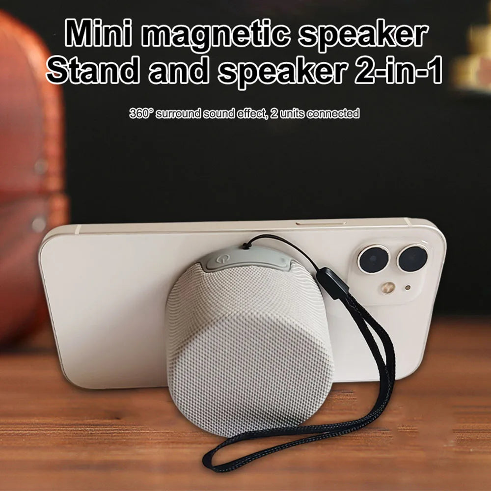 1PC magnetic phone speaker suitable for Apple magnetic function small mini clip on phone holder portable speaker  wireless speak