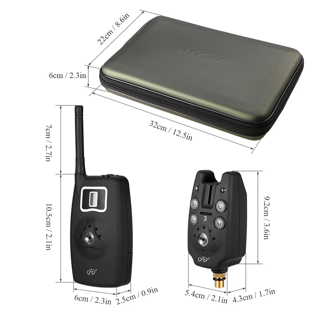 Fishing Alarm Kit Wireless Fishing Alarm Set LED Fishing Bite Alarms Receiver Set Night Fishing Supplies Wireless Bite Alarm