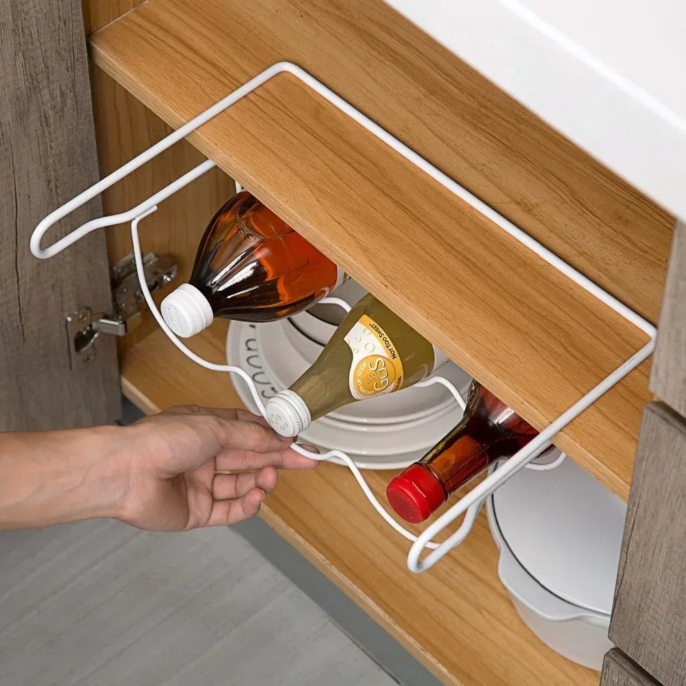Refrigerator Bottle Organizer Rack Shelf Insert, Beer & Wine Holder, Style A