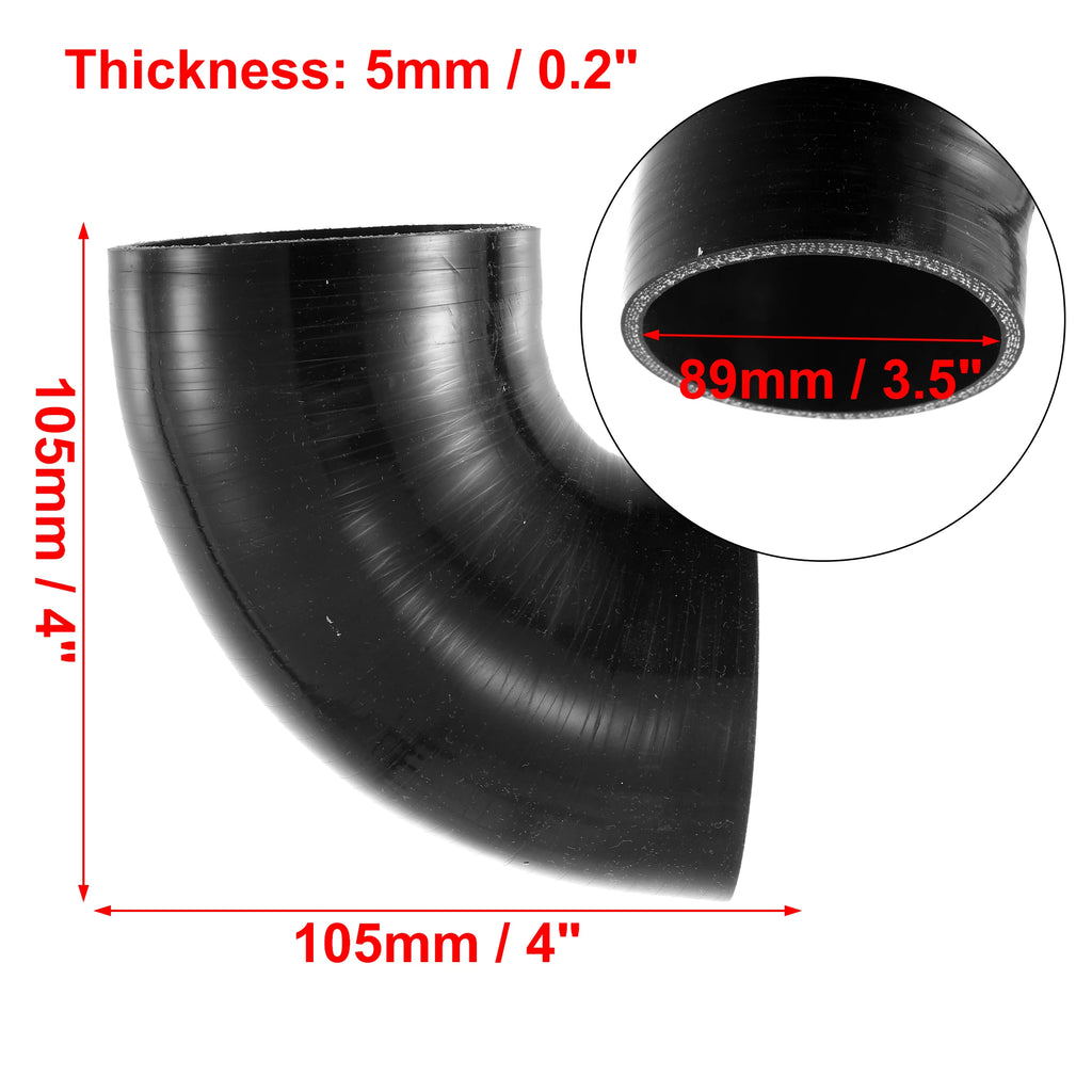 UXCELL 32/51/57/63/70/76/89MM ID 90 Degree Elbow Car Silicone Hose Intake Coupler Intercooler Tube Reducer Set For Seat Leon 1M