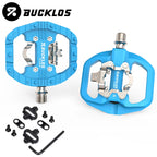 BUCKLOS Mountain Bicycle Pedals Sealed Bearing Dual Clipless Flat & Lock Pedal for Shimano SPD Nylon Bike Pedals Cycling Parts