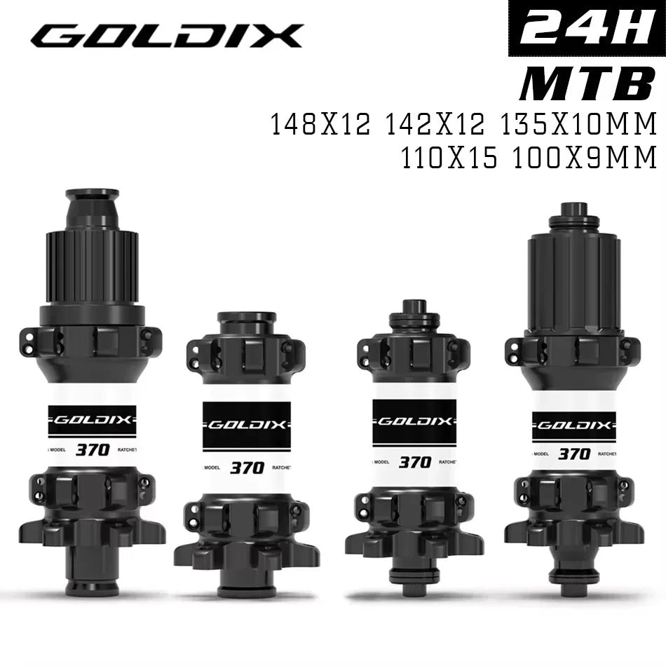 GOLDIX M370 Bicycle Hub 24H Sealed Bearing 6-bolt Disc Brake Straight Pull 24 Holes Ratchet 36T BOOST MTB Hub for Shimano SRAM