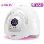 380W UV LED Nail Lamp Dryer 81 LEDs with LCD Screen for Gel Polish Curing
