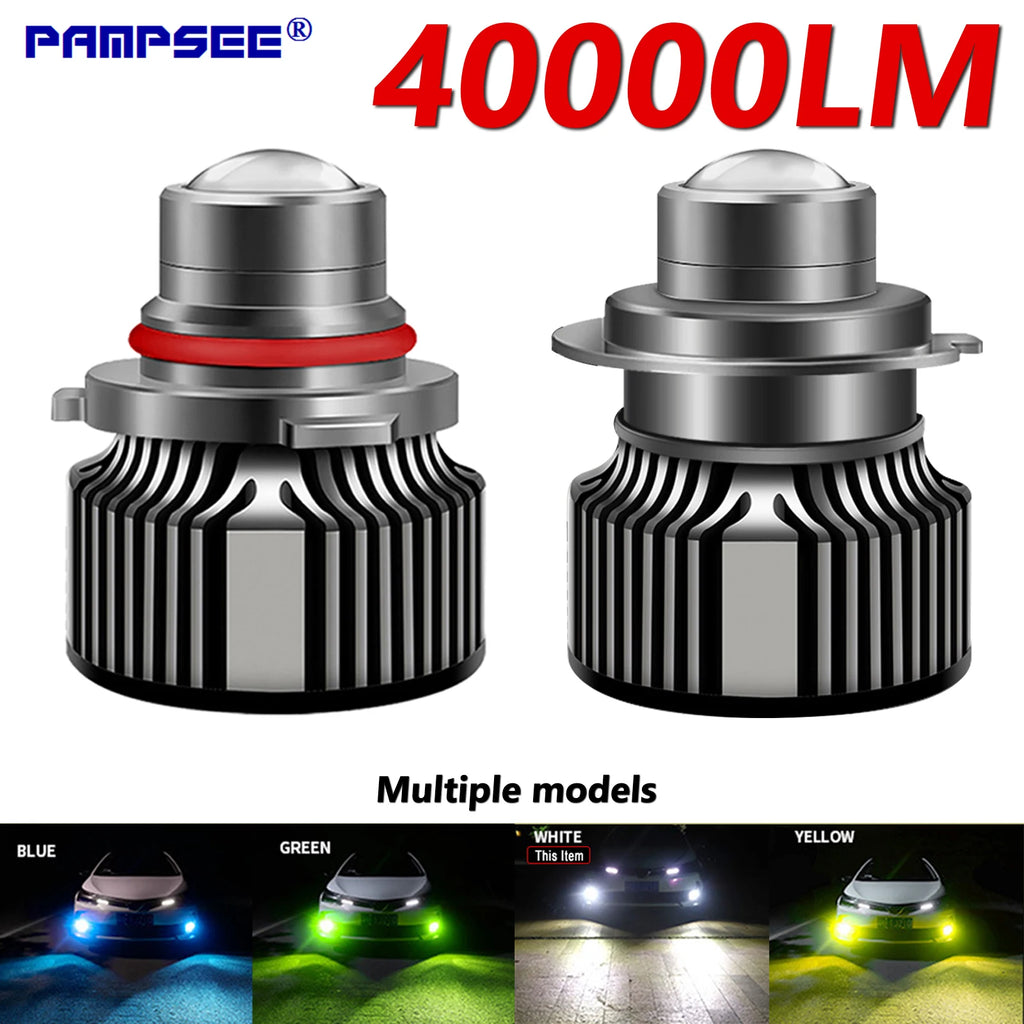 H7 Laser Lens H11 Led Fog Light Bulb H11 Led Fog Lamp H8 H16 9005 HB3 9006 HB4 CSP Blue 6000K 3000K Turbo Fog Light For Car 12V