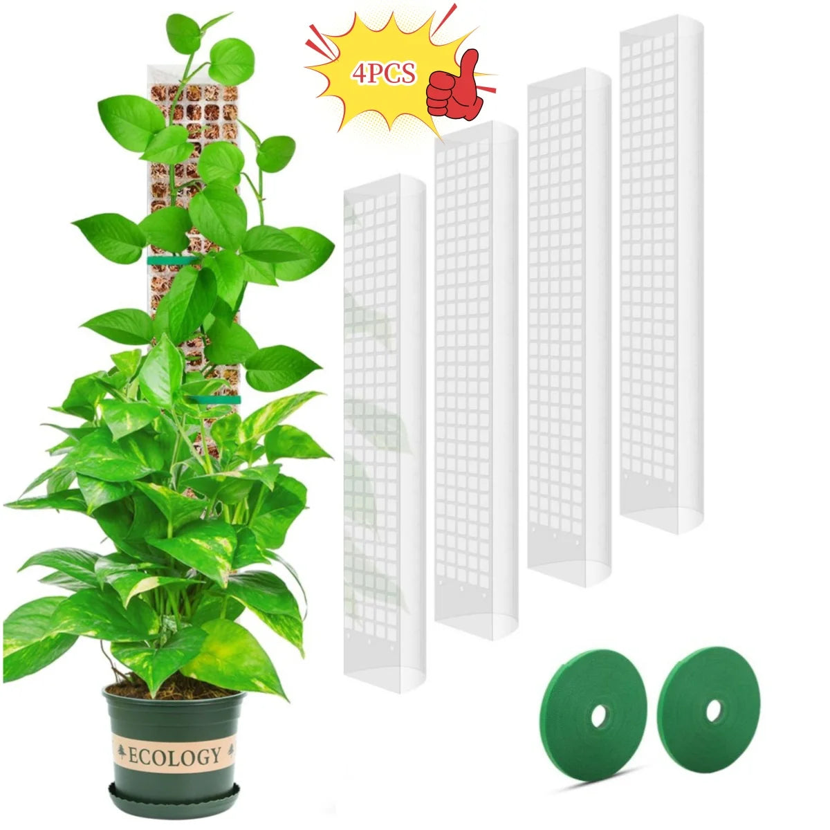 Plants Moss Pole Garden Subject Flower Plant Climbers Bonsai Accessories Pots Tutors ,for Planters Plants Growth Holder Support
