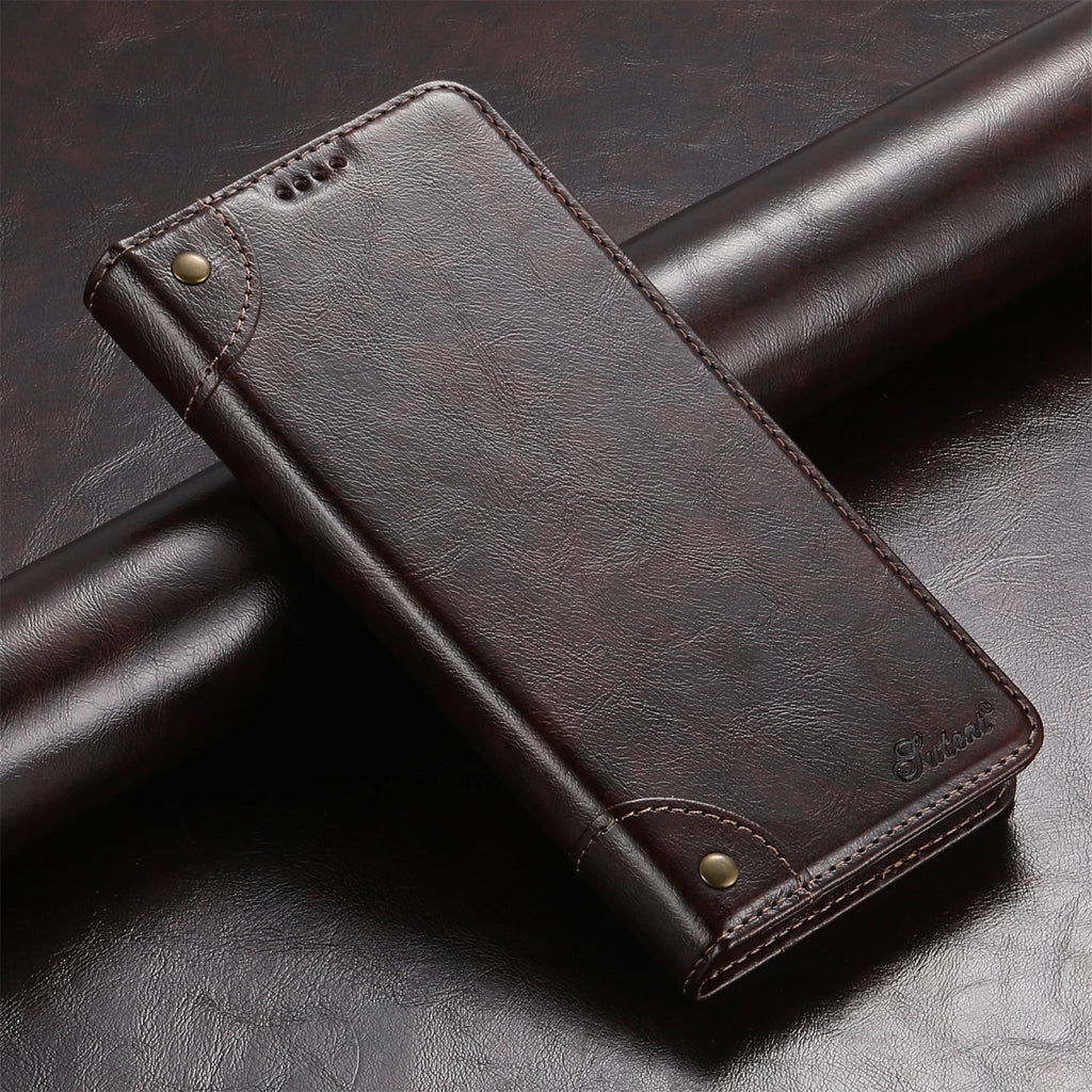 SUTENI Leather Wallet Magnetic Card Holder Flip Cover Phone Case For iPhone 16 Pro Max 15 Plus 14 13 12 11 XS XR X  8 7 Plus