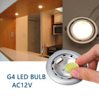 10pcs High Brightness12V24V Round Spotlight 5730 15leds/24leds No Flicker Range Hood Boat Light LED G4 Bulb Replace Halogen Lamp