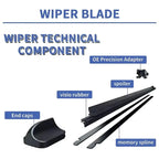 LHD RHD For Mazda 3 BP 2019 2020 2021 2022 2023 Front Rear Wiper Blades Windshield Windscreen 26"+17"+14" Car Durable Brushes