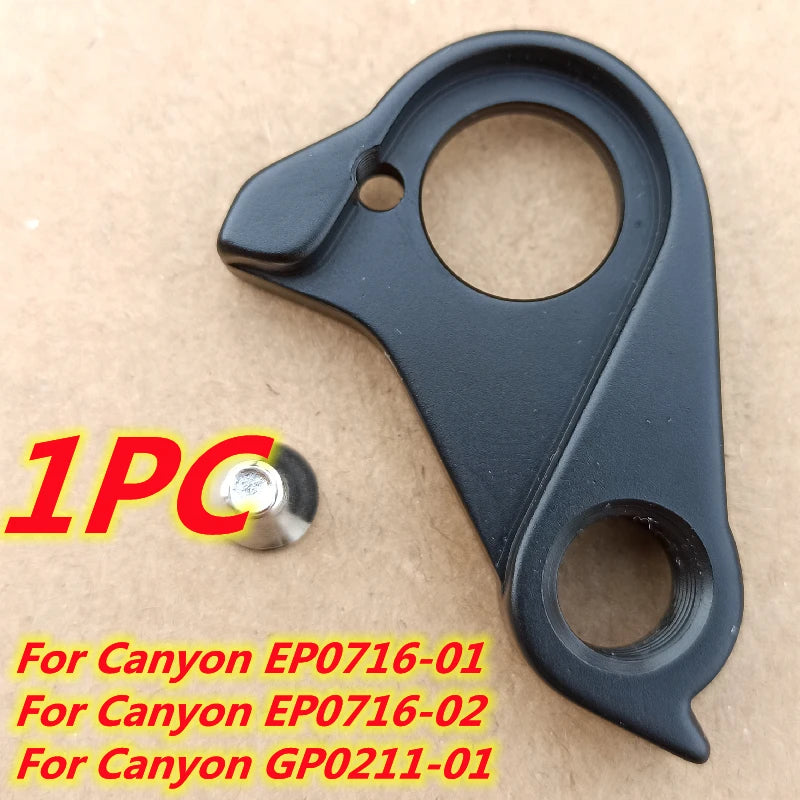 Bicycle derailleur hanger for Canyon No.40 EP0716-01 GP0211-01, black, 1pc