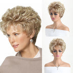 10 Inch Natural Synthetic Wigs for Women Short curly  Wig Daily Party Heat Resistant Hair