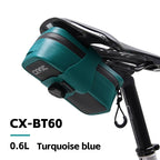 CXWXC TPU Bicycle Saddle Bag 0.6L Self Locking Knob Tail Bag Portable BOA Cycling Bag Waterproof Thick Hardened Mini Bike Bags