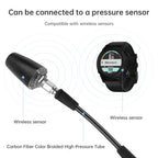 DIDEEP Diving Carbon Fiber Braided High Pressure Tube, Scuba Diving Residual Pressure Hose, Can Be Connected to Pressure Sensor