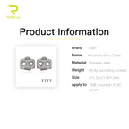 RRSKIT Mountain Bicycle Lock Pads For Time Mountain Bike Self-Locking Pedal ATAC System Stainless Steel Mountain Bike Cleats