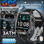 2026New GPS Outdoor Smart Watch Men Women Compass Altimeter Barometer Waterproof Bluetooth Call Sports Smartwatch 540mAh Battery