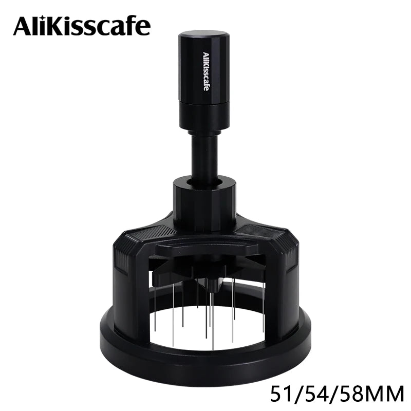 ALIKISSCAFE WDT Espresso Distribution Tool Magnetic Rotary Needle Stirrer 51mm 54mm 58mm
