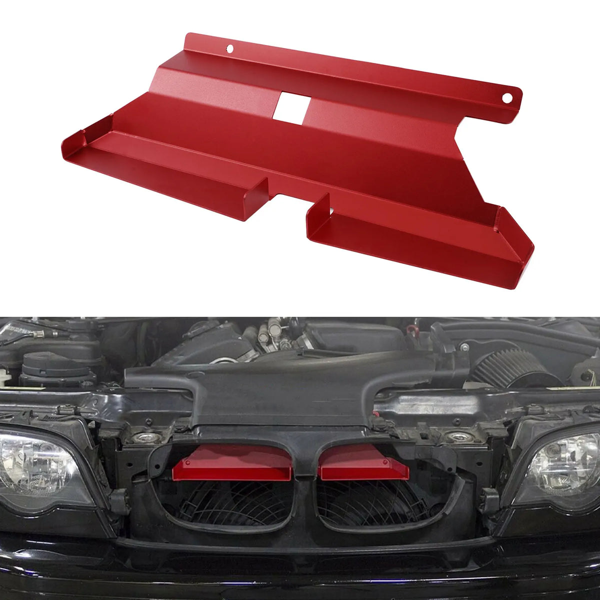 BEVINSEE Alloy Cold Air Intake Scoop for BMW 3 Series E46 316i 318i 320i 318ci 320ci 325i 316ci 325ci 330i 330ci 325xi M54 M52TU
