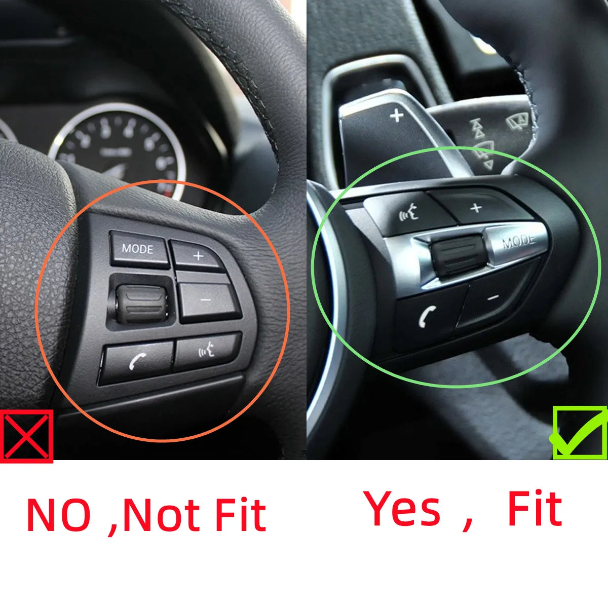 ABS Chrome Steering Wheel Decoration Frame Trim Fit For BMW F20 F22 F21 F30 F32 F33 F36 F06 F12 F13 X5 F15 X6 F16 M-Sport