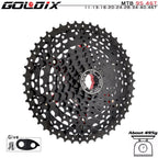 GOLDIX Black MTB Cassete 8/9/10/11/12 Speed 40/42/46/50/50T K7 8/9/10/11/12v Bicycle Freewheel Bicycle Sprocket for Shimano/SRAM