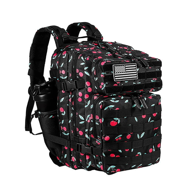 LHI 45L/35L/25L Tactical Backpack for Men and Women Waterproof Athlete Gym Outdoor Bag Travel Hiking Rucksack with Bottle Holder