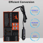 Car Power Inverter Adapter Converter Cigar Lighter Plug 8 Ports USB Chargers DC 12V/24V to AC 110V/220V Cigarette Lighter Socket