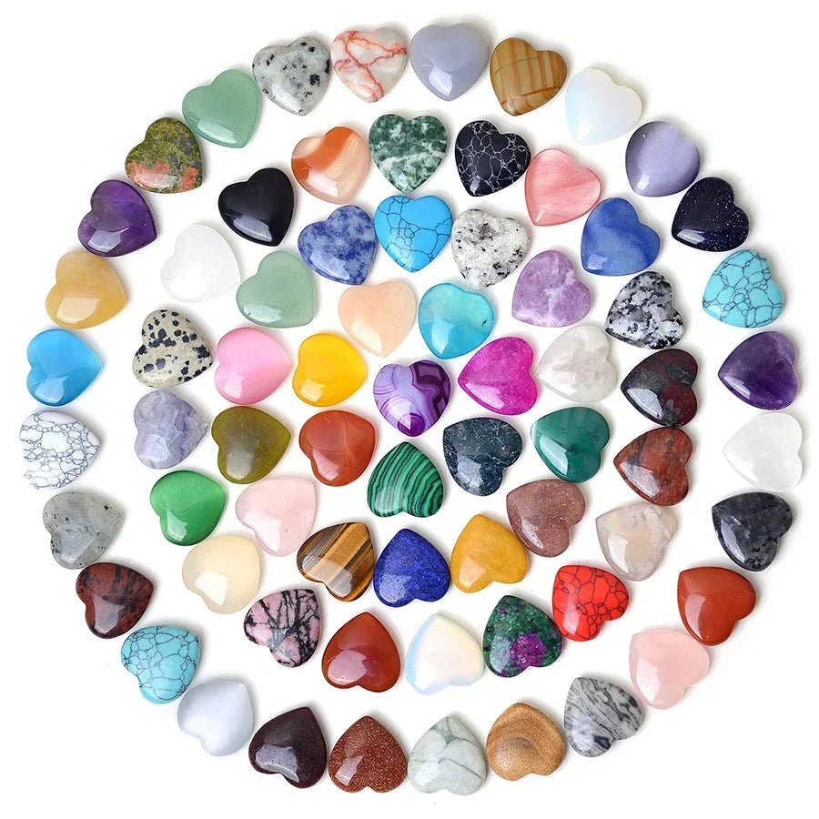 10/20/30PCS Heart Shape LOVE 20MM Natural Crystal Amethyst Agate Irregular Mineral Healing Stone Gravel Specimen Home Decoration
