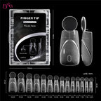 BNG 140Pcs Dual Forms with Inner Arc Line Oval Square Coffin Upper Forms for Quick French Matte  Nail Molds for Nail Extensions