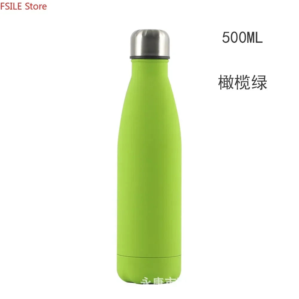 500/750/1000ml Double-Wall Insulated Vacuum Flask Stainless Steel Thermos  BPA Free for Outdoors Sport Water Bottle