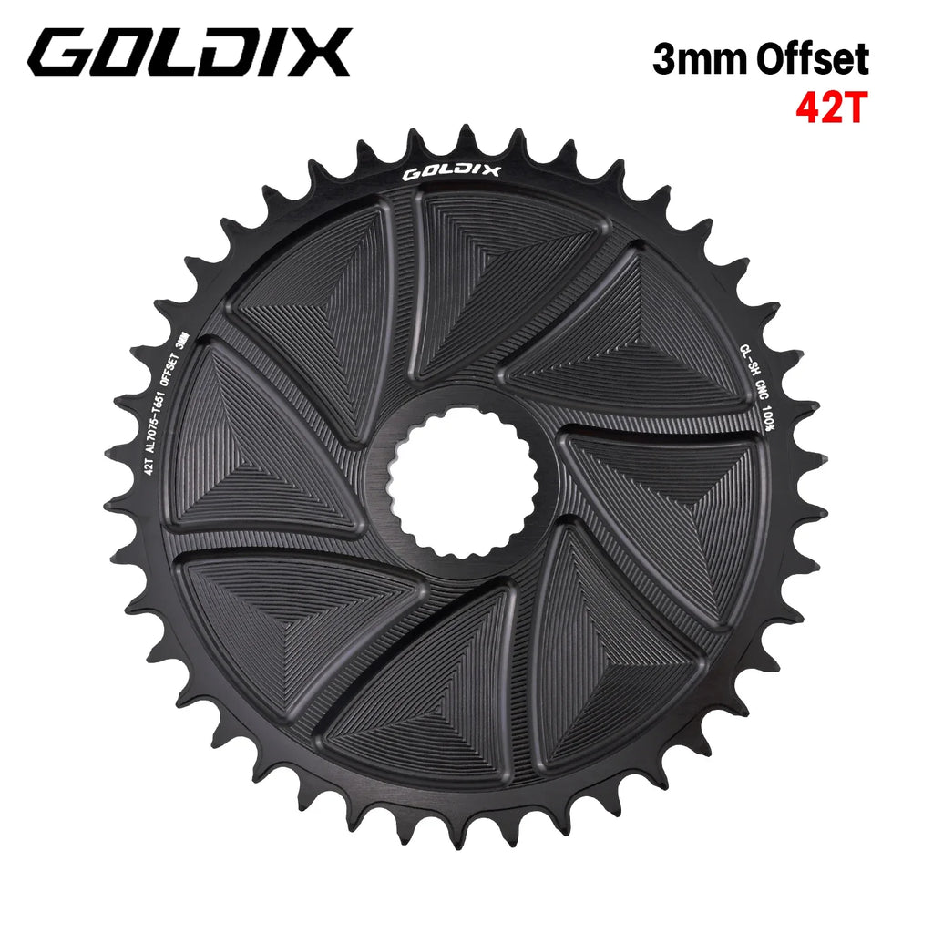 GOLDIX Directly install AERO Chainring Wide Narrow Teeth CNC Hollow Cutting Machining for SHIMANO M8100 M9100 M7100 M6100 Crank