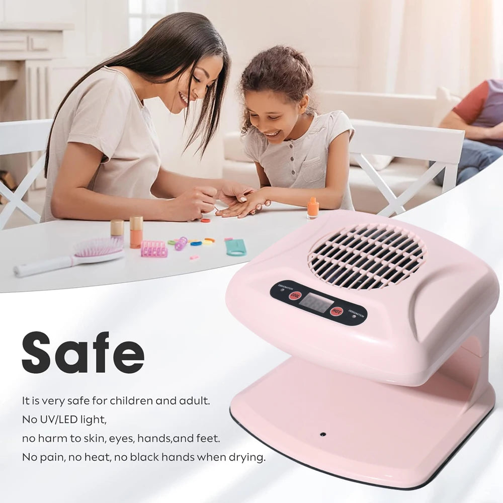 Nail Art Air Dryer Hot And Cold Air Nail Dryer Nail Polish 300W Timing Air Nail Fan Blow Dryer For Both Hands And Feet