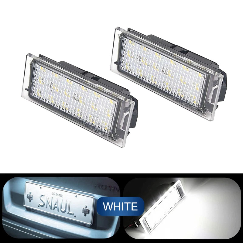 2Pcs Car LED License Number Plate Light White For Renault Trafic 3 (X84) 2014 2015 2016 2017 2018 2019 2020 Canbus Error Free