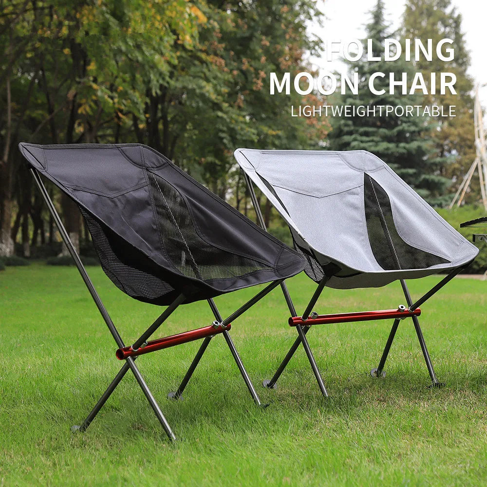 Portable Folding Camping Chair Full-Aluminum Frame Compact with Carry Bag Outdoor Hiking Fishing Backpacking