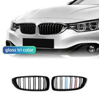 Car Front Bumper Grille Racing Grill For BMW 4 Series F32 F33 F36 M3 F80 M4 F82 12-18 Dual-Slat Glossy Black Accessories