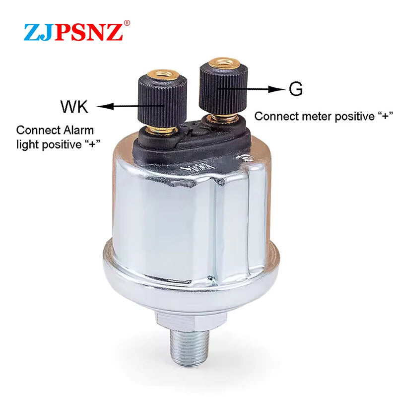 VDO Oil Pressure Sensor 1/4NPT 1/8NPT 10MM 13MM Universal 0 to 10 Bars Stainless Crew Plug Alarm Pressure Sensor Universal