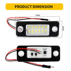 2Pcs For Audi A8 D3 2002-2006 2007 2008 2009 2010 Car Rear White LED License Plate Light Number Lamps OEM # 4E0943021,4E0943022