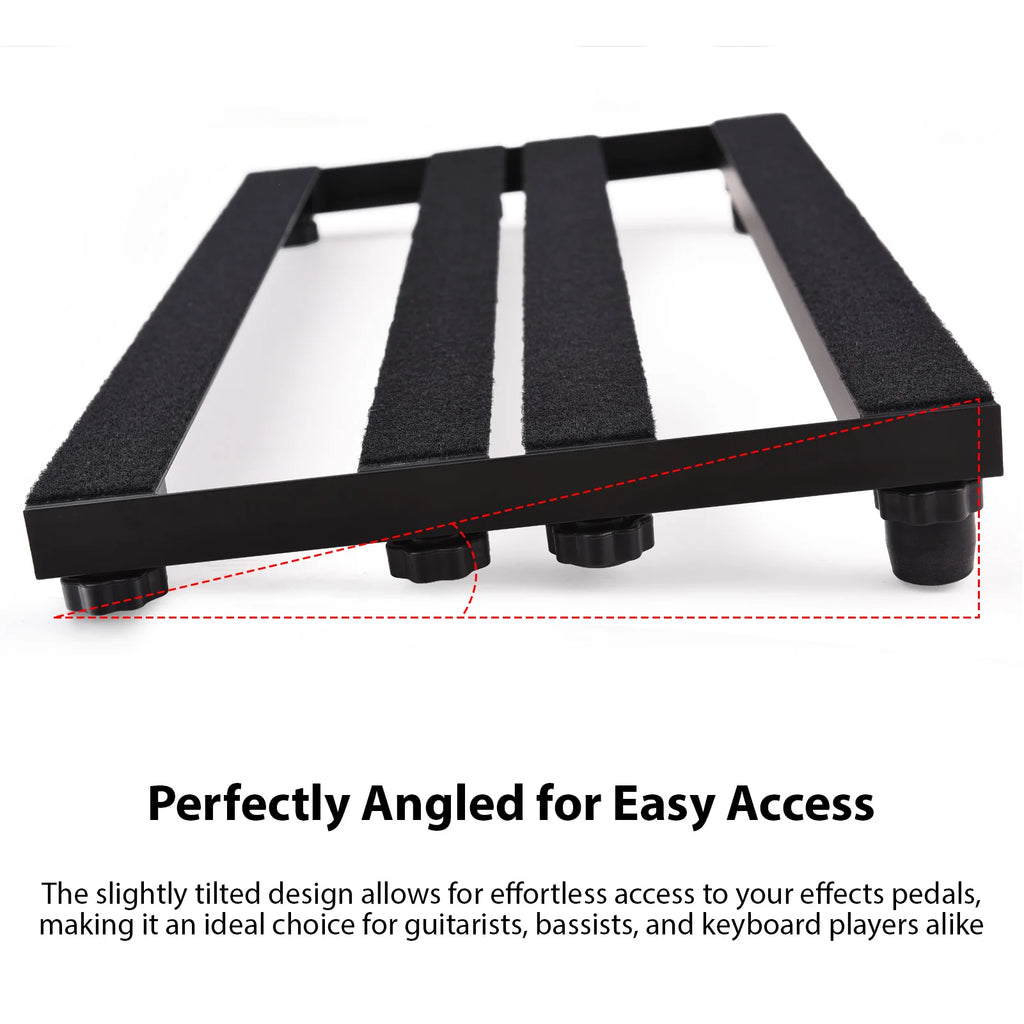 Guitar Pedal Board Aluminum Alloy Effect Pedalboard Compartment Storage Power Cord Portable Easy Assemble Pedal Board for Guitar