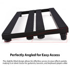 Guitar Pedal Board Aluminum Alloy Effect Pedalboard Compartment Storage Power Cord Portable Easy Assemble Pedal Board for Guitar