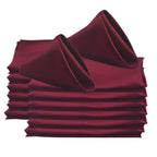 50pc Square 30x30cm Satin Elegant Satin Napkins Perfect For Wedding Graduation & Dinner Parties Restaurant Coffee/Cake Tea Towel