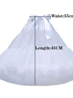 Women Flower Style Lolita Petticoats Crinoline Inner Bustle Cosplay Tutu Puffy Cancan Skirt Under Wedding Dresses