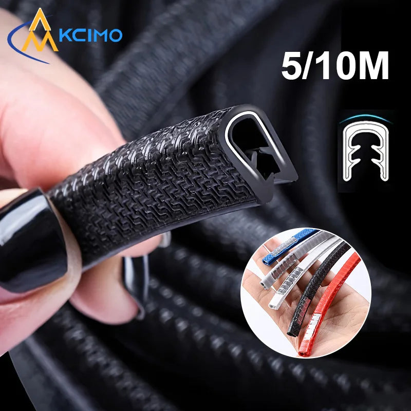 Kcimo Car Door Protector Edge Scratch Strip Guard Trim Car Door Noise reduction Anti Collision Protection With Steel Carstyling