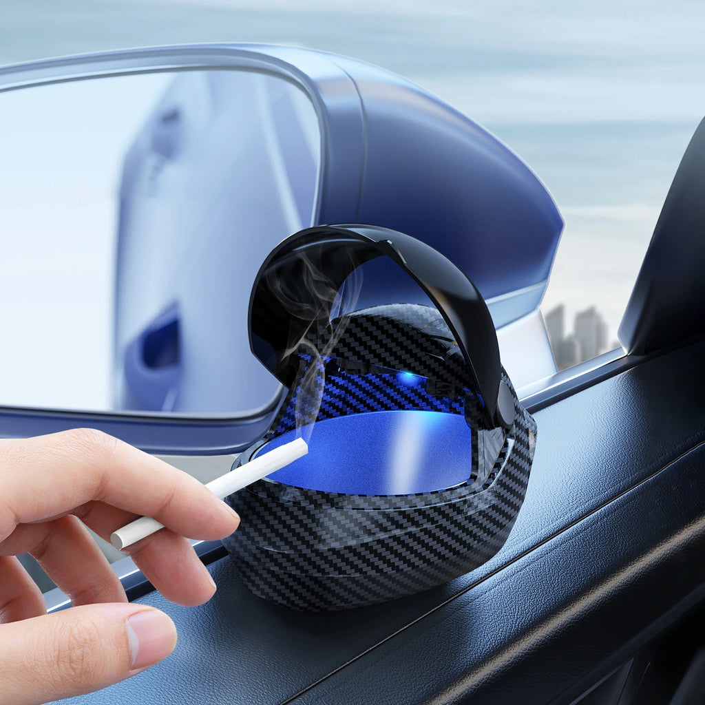 New carbon fiber motorcycle helmet shaped ashtray, suitable for car, home, office, and as a high-end creative decoration