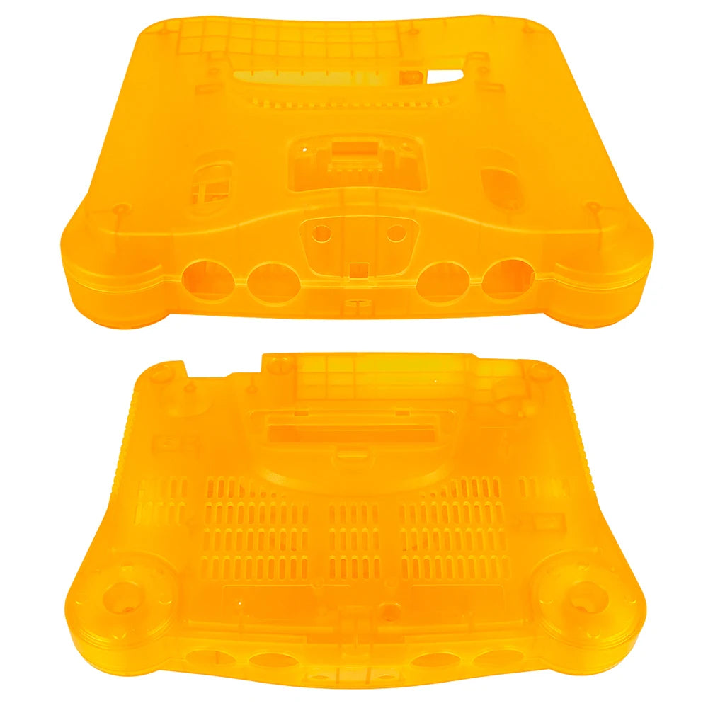 Bitfunx Replacement Plastic Shell Translucent Case for N64 Nintendo 64 Replacement Case Transparent Boxes