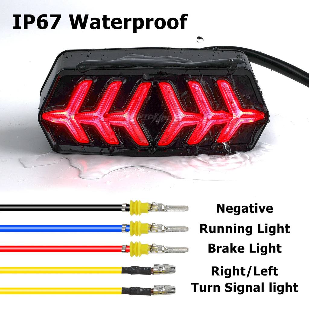 Smoked LED Tail Brake Light Integrated Sequential Turn Signal For Honda GROM MSX125 CB650F CB650F CTXN700 Motorcycle Accessories