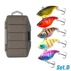 TSURINOYA 50S Vibration Fishing Lure Suit 5pcs 50mm 12.5g TEMPTER Winter Fishing VIB Hard Bait With Lure Box Lipless Tackle Kit