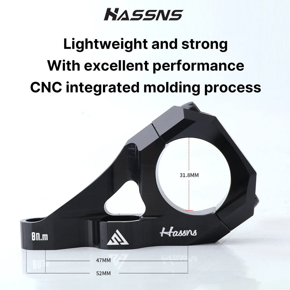 HASSNS MTB Stem DH-Specific Dual Shoulder Stem 31.8mm Bike Power DH/AM/FR Power Downhill Bicycle Rod Handlebar Table Cycling