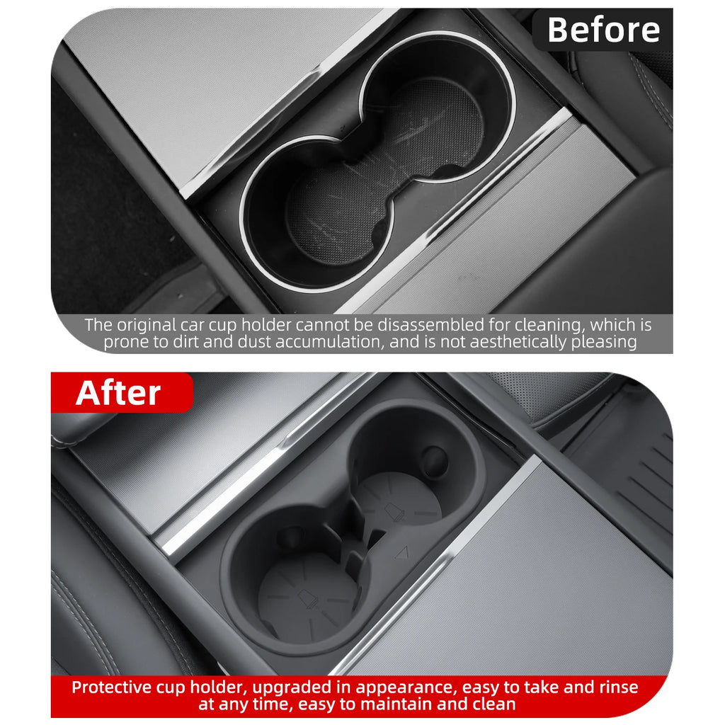 For Tesla Model Y Juniper YL 2026 water cup holder silicone cup holder central control water cup holder interior accessories