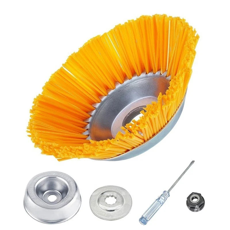 8-Inch Lawn Mower With Grass Head, Nylon Weeding Wheel, Household Weeding Brick Joint With Hardened Nylon Wire  Mowing  Wheel