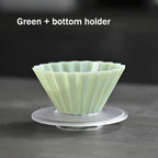 Hand-made Coffee Drip Filter Cup for Household Use 1-2 People Origami Filter Cup V-shaped Resin Cake Cup Anti-fall Filter