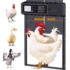 Aluminum Automatic Chicken Coop Door with Waterproof Large Display Timer Electric Chicken Duck Door Intelligent Pinch Protection