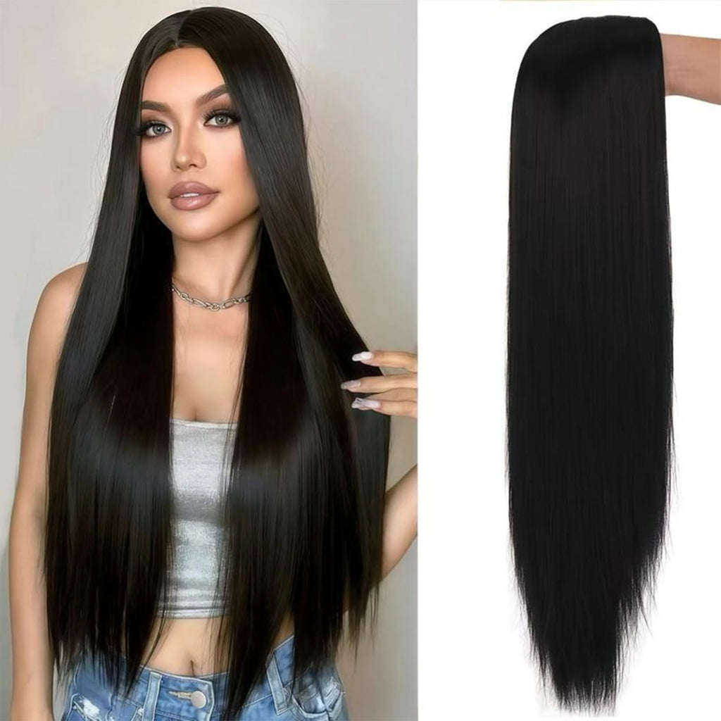 High temperature Fibers for Cosplay Moonlight White Light Blonde Wig 28inch Wig Long Straight Synthetic Wigs
