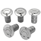 38/50mm 316 Stainless Steel Boat Deck Filler with Keyless Cap GAS DIESEL FUEL WASTE WATER Mirror Polish Marine Deck Filler Cap